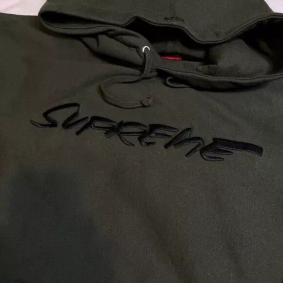 Supreme Futura Hooded Sweatshirt Dark Olive M - Picture 3 of 6